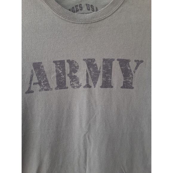 Army T Shirt XL Joes USA Athletic Green Small - Picture 1 of 6